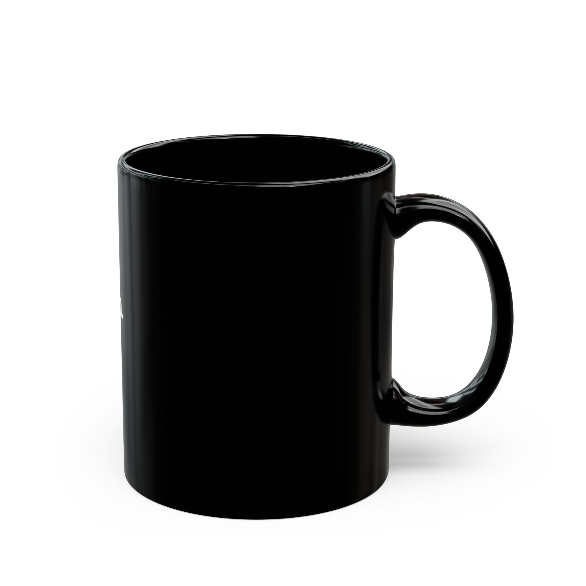 Bitch Minimalist Black Coffee Mug — Small White Script Accent (11oz/15oz)
